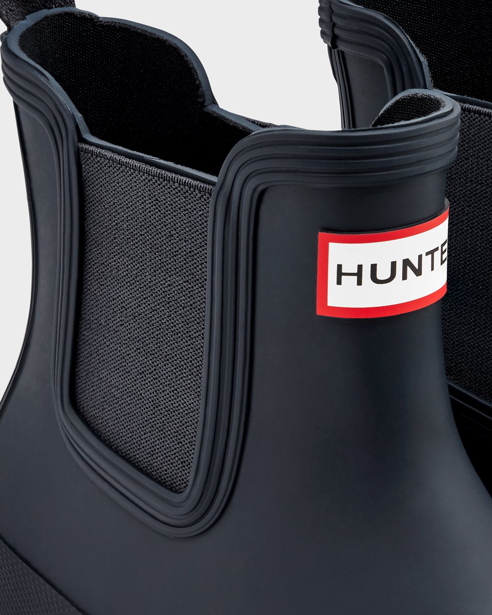 Botas Chelsea Hunter Feminina Azul Marinho/Branco - Original Flat Heel Calendar Sole - 81IEJDRFC